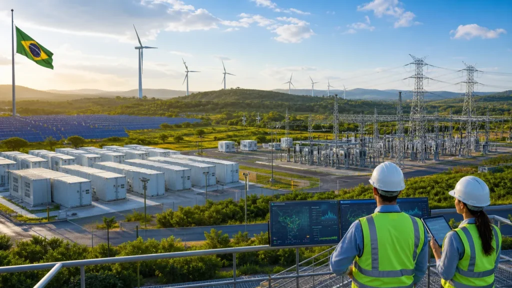 Rede elétrica do futuro com armazenamento e renováveis